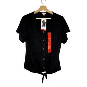 WEATHERPROOF VINTAGE WOMEN'S TIE FRONT TOP